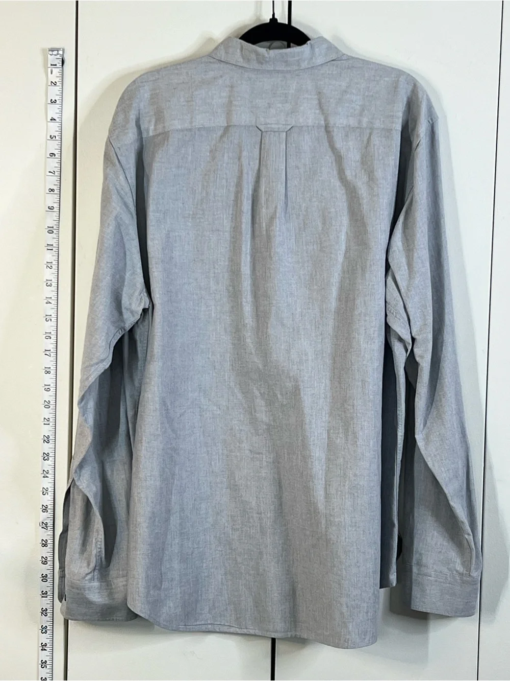Banana Republic Men’s XL Grant Fit Gray 100% Cotton Stretch Oxford Button Down